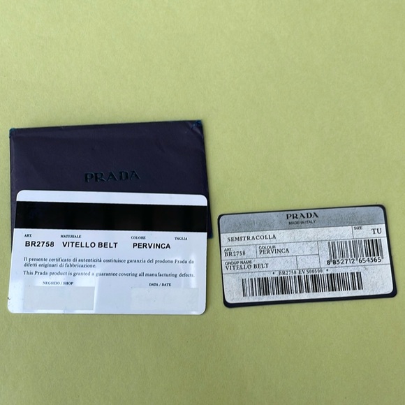 Vintage baby blue/silver Prada leather bag with certificate of authenticity - Picture 9 of 17